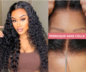 Perruque Aya - Cheveux Péruviens Ondulés Sans Colle avec Lace HD JolieDivine