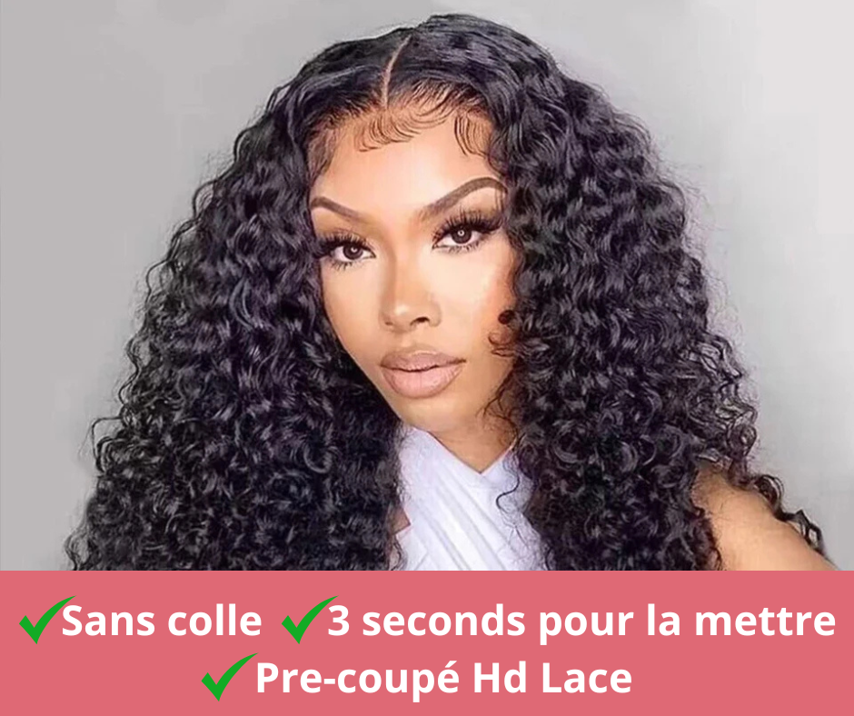 Perruque Aya - Cheveux Péruviens Ondulés Sans Colle avec Lace HD JolieDivine