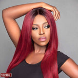 Perruque Che AMANDAveux Brésilien Burgundy 99J Lace Front Wig Red Wig 1B 99J Ombre Human Hair Wig Straight.
