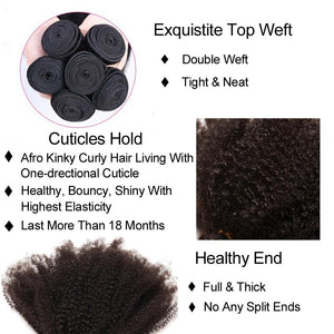 Formule Tissage JOLIE Curly cheveux Brésilien REMY avec fermeture JolieDivine