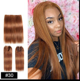 Formule tissage MAYA Closure 613 Blonde Brésilien Lisse Remy Hair 27/1b 613 /30 Hair Weave Bundles JolieDivine