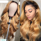 PERRUQUE DEGLIA Cheveux Brésilien150% 13X6 Lace Frontal Wig  naturels pré-plumés