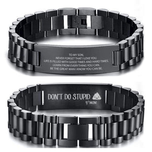 PERSONALIZED ENGRAVED MESSAGE MEN BRACELET: