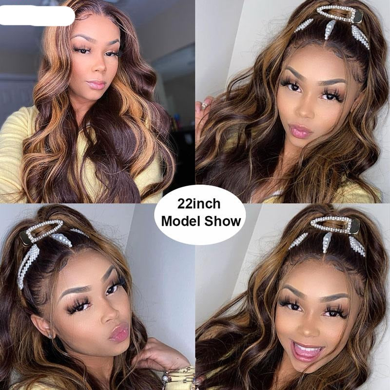 PERRUQUE DEGLIA Cheveux Brésilien150% 13X6 Lace Frontal Wig  naturels pré-plumés