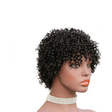 Perruque PIXIE TINA Afro Kinky Curly cheveux Humain 150% Densité