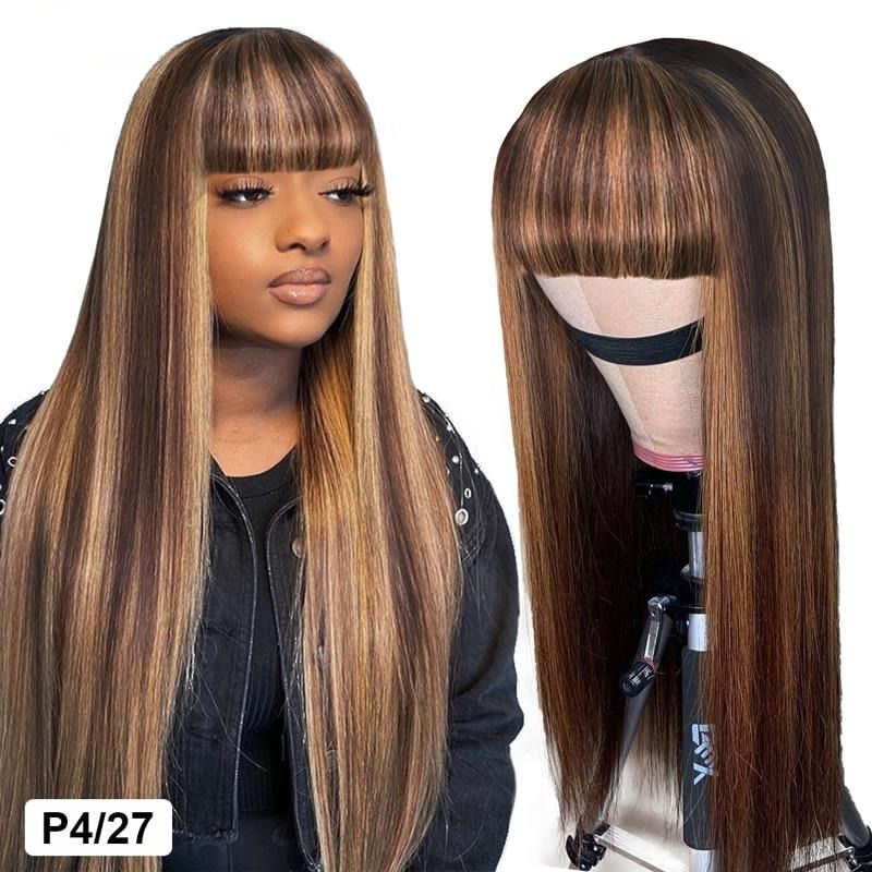 Perruque KARINE avec Frange Cheveux Brésilien 13x4 JolieDivine