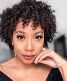 Perruque PIXIE TINA Afro Kinky Curly cheveux Humain 150% Densité