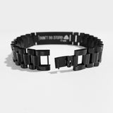 PERSONALIZED ENGRAVED MESSAGE MEN BRACELET: