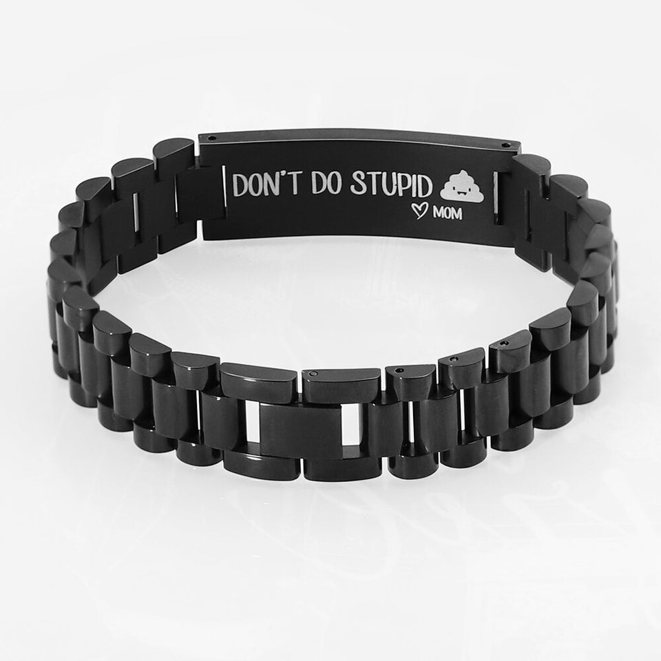 PERSONALIZED ENGRAVED MESSAGE MEN BRACELET: