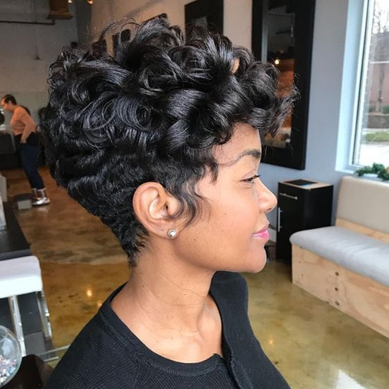 Perruque ALYA Pixie Cut Curly Cheveux Brésilien JolieDivine