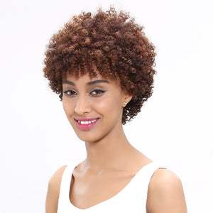 JOLIEDIVINE NANCY Perruque courte bouclée CHEVEUX NATUREL BRÉSILIEN