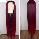 Perruque Che AMANDAveux Brésilien Burgundy 99J Lace Front Wig Red Wig 1B 99J Ombre Human Hair Wig Straight.