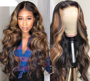 PERRUQUE DEGLIA Cheveux Brésilien150% 13X6 Lace Frontal Wig  naturels pré-plumés