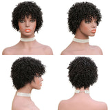 Perruque PIXIE TINA Afro Kinky Curly cheveux Humain 150% Densité