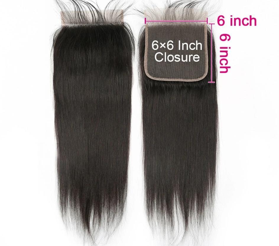 Lace Frontale Closure 6X6 inch Cheveux Brasilien Lisse 100% Remy joliedivine