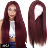 PERRUQUE MILLA  100% cheveux Naturel  99J /BURG/33/27 180% Density 13*4  Lace Front Human Hair Wigs Remy Hair JolieDivine