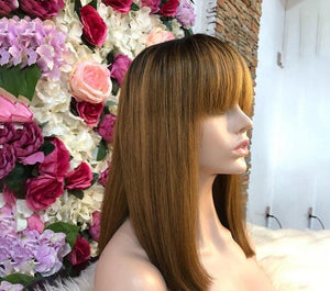 Perruque LINA cheveux Brésilien 150% Ombre Coloré Lace Front Human Hair Wigs For Women Remy JolieDivine