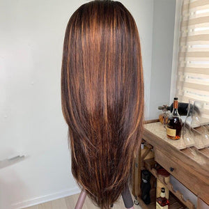 Perruque ROSE Cheveux Brésilien 27 Highlight Lace Front 13*4 Remy 130% Honey Blond JolieDivine