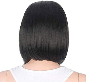 Perruque avec cheveux lisse et coupe au carré