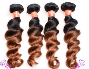 Tissage Cheveux ondulés européennes et américaines Couleur dégradée 1b 30 JolieDivine